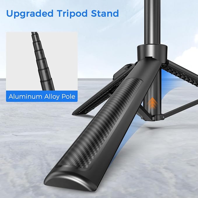 Selfie Stick Tripod for Phone with Remote Control & Holder, 50 Inch, Black | Extendable Selfie Stick Travel for iPhone, iPhone Tripod for Video Recording - Image 2