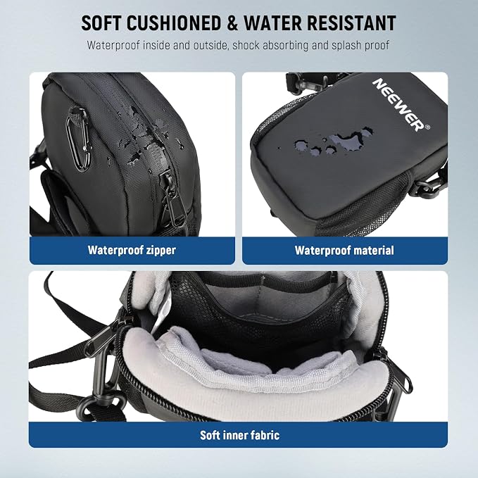 NEEWER Camera Sling Bag, Water Resistant Lightweight Compact Travel Case Crossbody for Photographers, Compatible with DJI Osmo Pocket 4 3 iPhone DSLR Mirrorless Small Photography Accessories, PB13 - Image 3