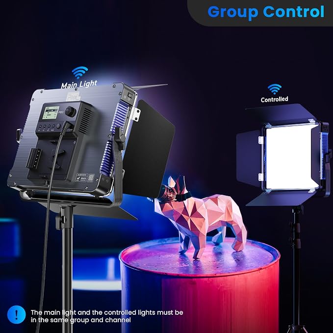 P80 LED Video Lighting Kit with APP Control,10 Applicable Scenes RGB LED Video Light Panel,60W 2500K-10000K CRI 97+ Photography Lighting for Studio/Gaming/Streaming/YouTube/Film/Video Recording - Image 4