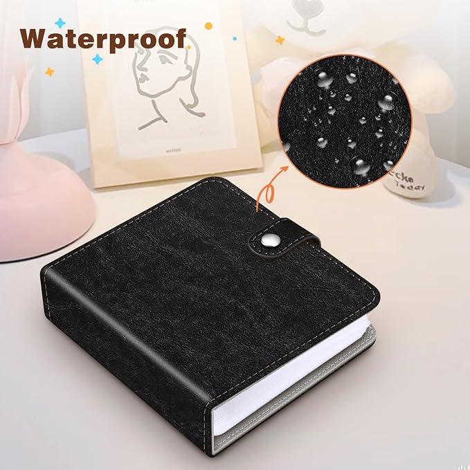 Fintie Small Photo Album Book for 3.5x4.25" Polaroid Films - 52 Pockets | For Polaoird I-Type/600/Sx-70 Films, Fujifilm Instax Wide Pictures Albums Book, Boys & Girls Memory Keepsakes, Vintage Black - Image 7