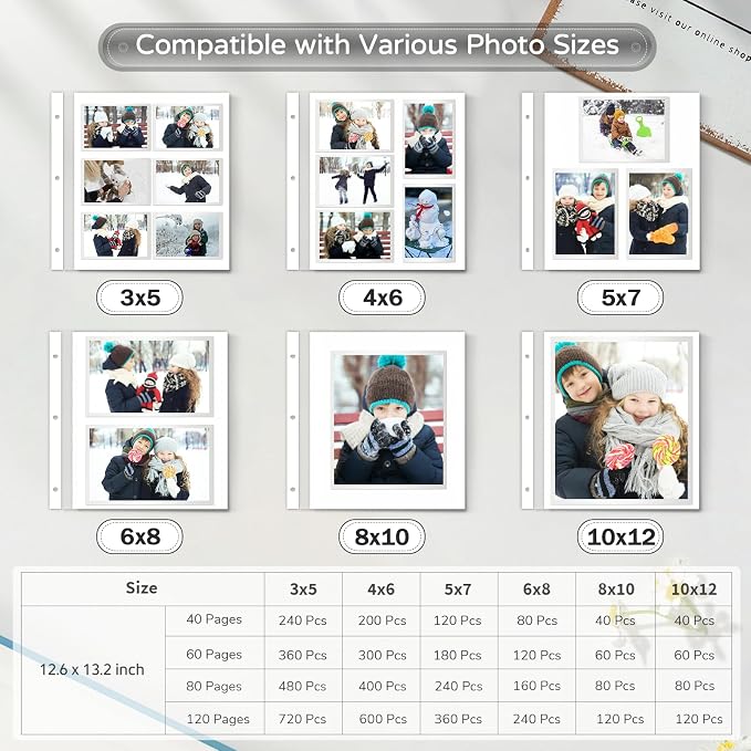 Popotop Large Photo Album Self Adhesive 4x6 5x7 8x10 Scrapbook Album DIY Picture Book,Gifts for Mom,Family Baby and Wedding,with Metal Pen and Plastic Board - Image 8