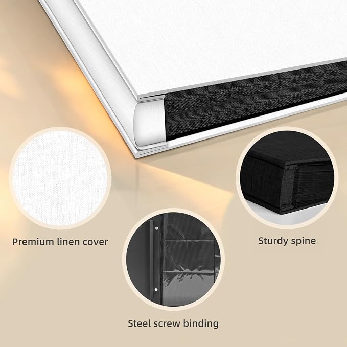 Popotop Photo Album 4x6 1000 Pockets for Wedding Gifts,Linen Hardcover Picture Albums for Family Anniversary Baby Vacation Pictures - Image 4