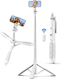 71" Selfie Stick, Smartphone Tripod Stand All-in-1 with Remote, Travel Tripod for iPhone, Extendable Cell Phone Tripods for Selfie/Video Recording/Photo/Live Stream/Vlog by SelfieShow