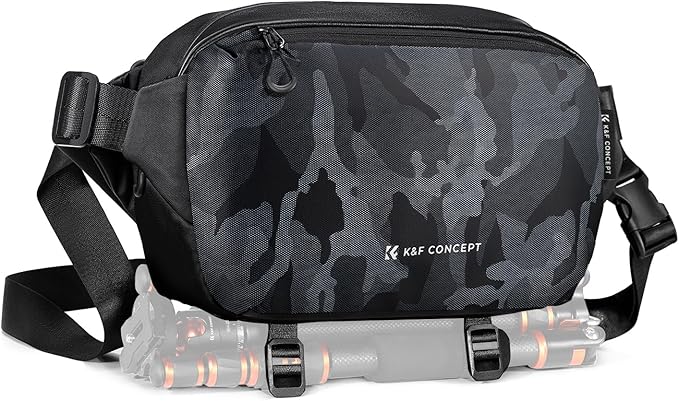 K&F CONCEPT 2 in 1 Camera Sling Bag, Everyday Shoulder Bag | Multifunction Photography Compact Crossbody DSLR Portable Bag, Compatible for Canon/Nikon/Sony, BS01 by KFCONCEPT
