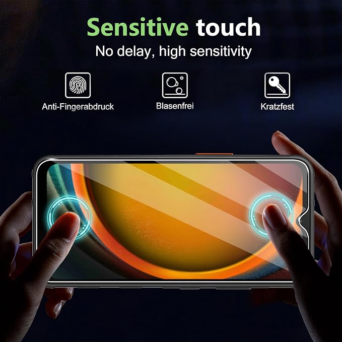 for Samsung Galaxy Xcover 7 Pro Screen Protector with Camera Lens Protector, 9H Hardness Anti-Scratch Tempered Glass flim, Case Friendly, Anti-Fingerprint,Anti-Scratch (2+2 PACK) - Image 3