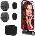 Movo DoubleMic-DI Dual Capsule Microphone for iPhone- Two-Sided Cardioid Condenser Mic for Video Recording- Professional Microphone for iPhone, iPad, iOS- Apple Lightning MFi Certified by Movo