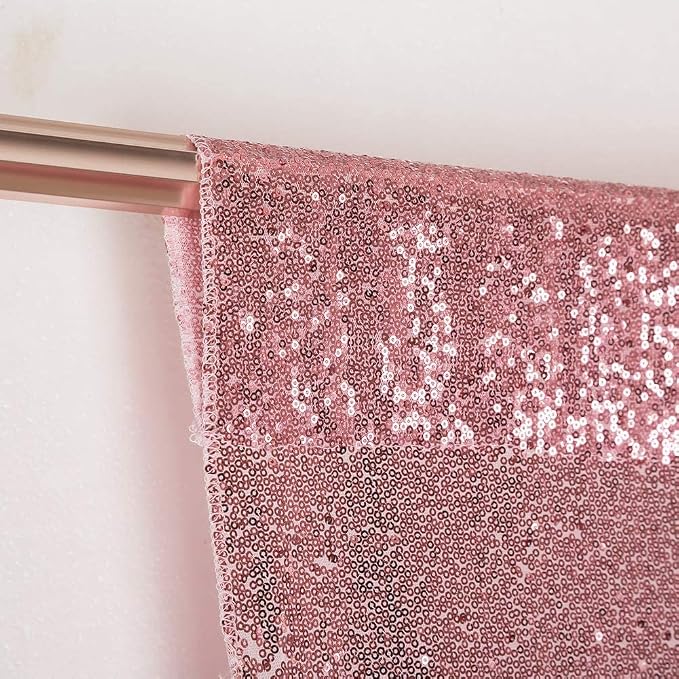 Poise3EHome Fuchsia Pink Sequin Backdrop Curtain, 2 Panels 2Ft x 8Ft Glitter Photography Background for Party Baby Shower Wedding Birthday Christmas Thanksgiving Halloween Decoration - Image 7
