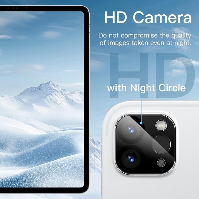 JETech Camera Lens Protector for iPad Pro 11"/12.9", 3-Pack | For 2022/2021/2020 Model, 9H HD Clear Tempered Glass, Full Coverage Protection, Anti-Scratch Design, Easy Installation - Image 5
