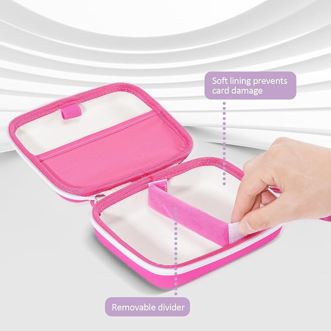 ProCase Hard Playing Card Game Carrying Case, Holds 300+ Cards -Pink | Travel Storage Box, Compatible with UNO, Five Crowns, SKYJO, PlayMonster and More Card Games, Case Only - Image 3