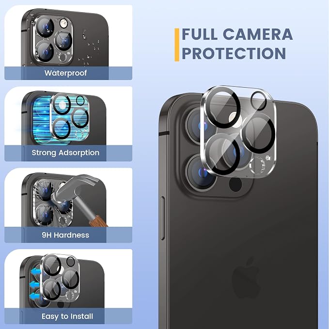 Maxdara for iPhone 14 Pro Screen Protector(6.1 inches) | 2 Pack iPhone 14 Pro Back Screen Protector with 2 Pack Camera Lens Protector and Front Screen Protector - Image 5