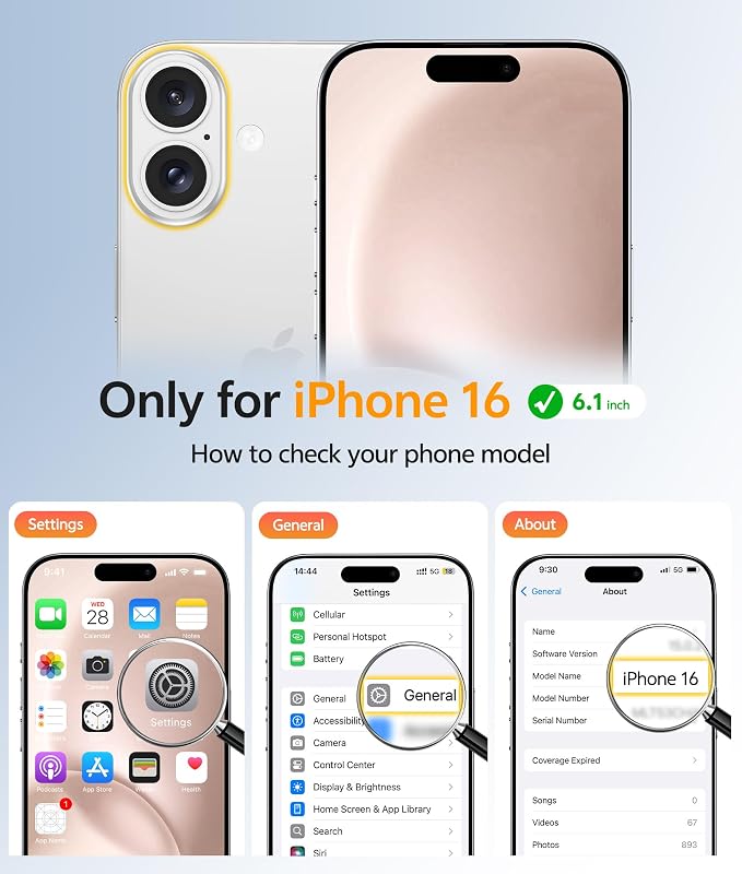 FNTCASE for iPhone 16 Case, Fit for Magsafe, Screen Protector, Desert Gold | Full Camera Protection, Translucent Matte, 14FT Military Grade Drop Proof, Shockproof Protective Phone Cover - Image 2