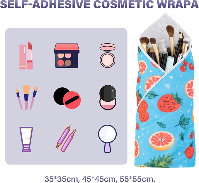 Walking Way Self-Adhesive Magic Cloth Makeup Bag, Portable Protective Cosmetic Pouch, Camera Lens Wrap, Stylish Travel Organizer for Beauty Essentials, Travel, Gifts & Daily Use - Image 2
