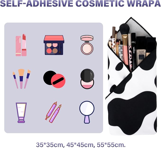 Walking Way Self-Adhesive Magic Cloth Makeup Bag, Portable Protective Cosmetic Pouch, Camera Lens Wrap, Stylish Travel Organizer for Beauty Essentials, Travel, Gifts & Daily Use - Image 2