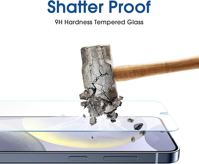 amFilm OneTouch for Samsung Galaxy S24+ Plus Screen Protector TemperedGlass | Auto-Alignment 30s Install with Camera Lens Protector, Bubble Free, Case Friendly, Anti-Scratch [2+2 Pack] (S24P-6.7'') - Image 5