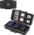JJC Multi-Function Camera Battery Memory Card Storage Case for 6 SD Card,6 CFexpress Type-B/XQD Cards,5 CFexpress Type-A Cards,8 AA Batteries,3 Camera Batteries Holder Box for LP-E6 NP-FZ100 NPW235 by JJC