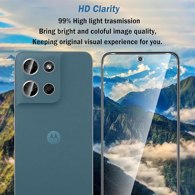 2+2 Pack for Moto G Play 2026 Screen Protector with Camera Lens Protector,Full Coverage 9H Tempered Glass Film,HD Clear Scratch Resistant,Bubble-Free for Moto G Play 2026 Screen Protector - Image 6