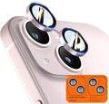 TOCOL Camera Lens Protector for iPhone 15 / iPhone 15 Plus Tempered Glass HD Individual Scratch Resistant Camera Cover Accessories Case Friendly 2 Pack（Light Pink） by TOCOL