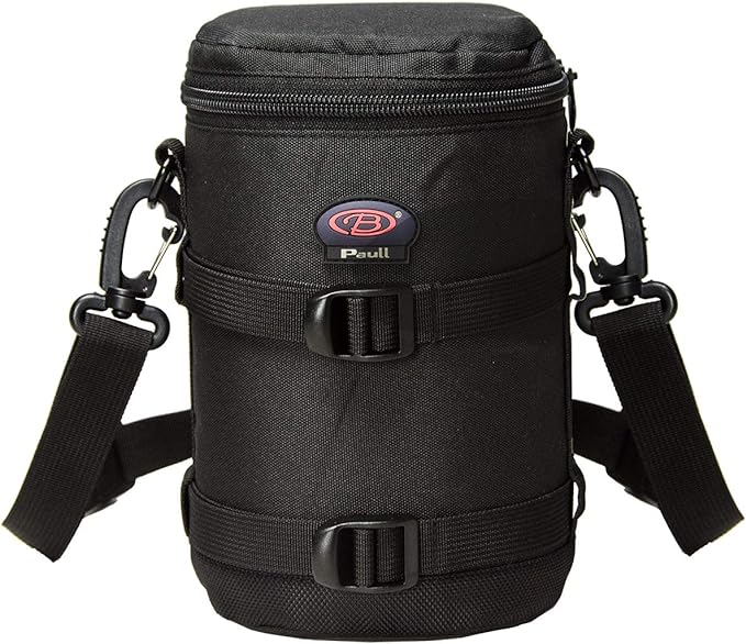 DSLR Camera Lens Case Pouch Bag for Lenses up to 4.33" x 6.70" | Lightweight Padded Lens Case with Zipper, Soft Lining & Carrying Strap, Protects Lenses from Dust, Scratches & Water by NIANYISO-Themosttrustworthyoutdooractivitypartner