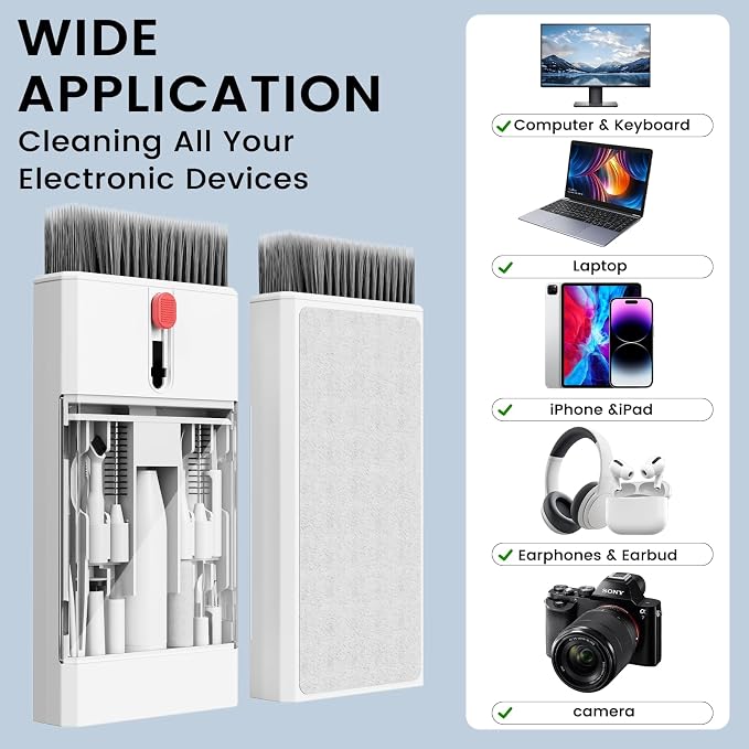 Keyboard Cleaning Kit, pc Cleaning kit with Keyboard Cleaner | Laptop Cleaner Kit, computer cleaning kit, 22-in-1 Computer Screen Cleaning keyboard Brush for Keyboard, MacBook, LaptopV - Image 8