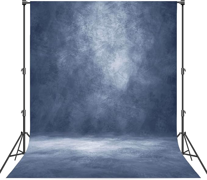 Abstract Photography Backdrop for Photoshoot 6x8ft,Blue,No Stand | Professional,Polyester Fabric,Roller Pocket on Top,Vintage Portrait Photo Props Booth Background,Photoshoot Studio by Haboke