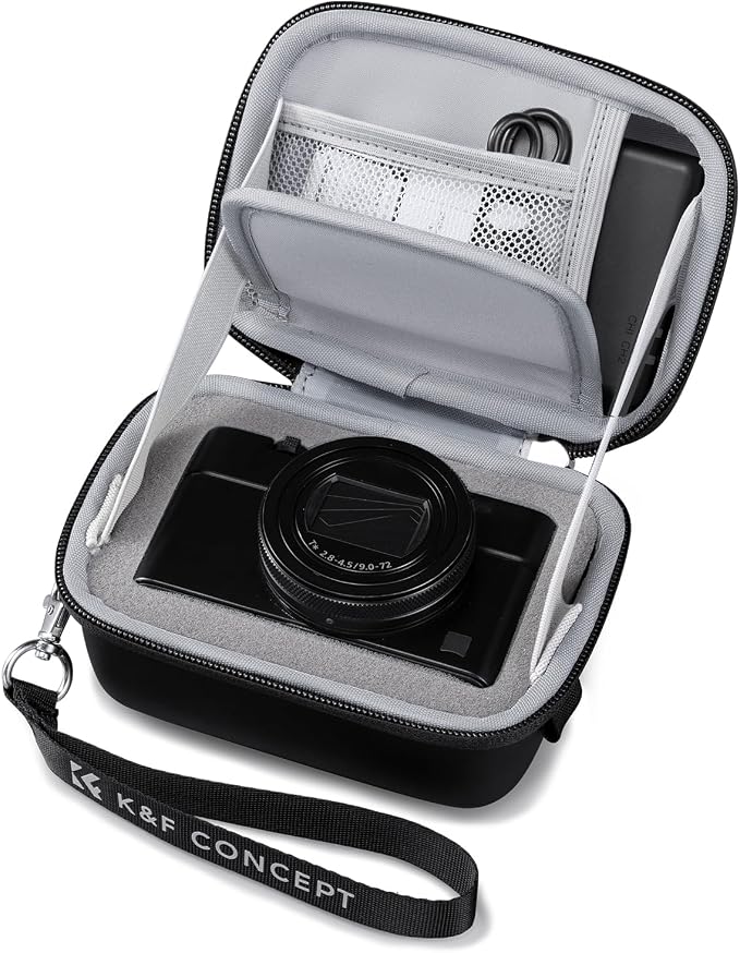 K&F CONCEPT Carrying Case for Digital Camera, Hard Shell Protective Case | Compatible with Ricoh GR III/GR IIIX/for Sony ZV-1 RX100/ for Canon G7X Mark III/G5X Mark II (Case Only),BE02 by KFCONCEPT