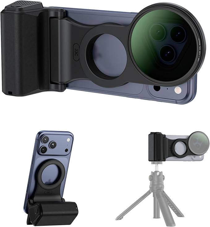 67mm Phone Lens Filter Adapter Kit with Remote for iPhone 17 16 15 Pro | for iPhone Pro series vlogging photography, Magnetic Camera Grip Handle, Remote Selfies, Vlogging Kit, Filter Not Included by KIWIFOTOS