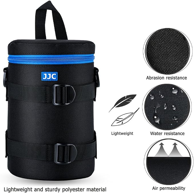 JJC Deluxe Lens Case Pouch Bag for Camera Lens Below 4.3" x 7.4"(D x L) | for Canon EF 70-200mm f4L IS II, EF 28-300mm f3.5-5.6, Nikon AF-S 70-200mm f4G ED VR,AF-Nikkor 80-200mm f2.8D ED Lens & More - Image 2