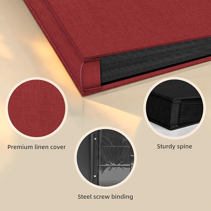 Popotop Photo Album 4x6 600 Pockets for Wedding Gifts,Linen Hardcover Picture Albums for Family Anniversary Baby Vacation Pictures - Image 4