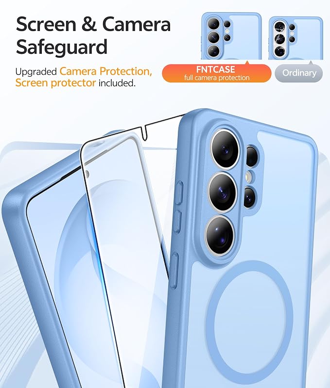 FNTCASE for Samsung Galaxy S26 Ultra Case, Compatible with Magsafe | Screen Protector, Full Camera Protection, Translucent Matte, 14FT Military Grade Drop Proof, Protective Phone Cover - Image 4