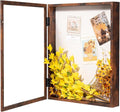 Muzilife 16x20 Shadow Box Picture Frame, 2.16 Deep, Real Glass, Honey Brown | FSC-Wood, Magnetic Door, Linen Interior & Pins, Vertical, Horizontal Wall Hanging, Display Case Frame for Photos & Keepsakes by Muzilife