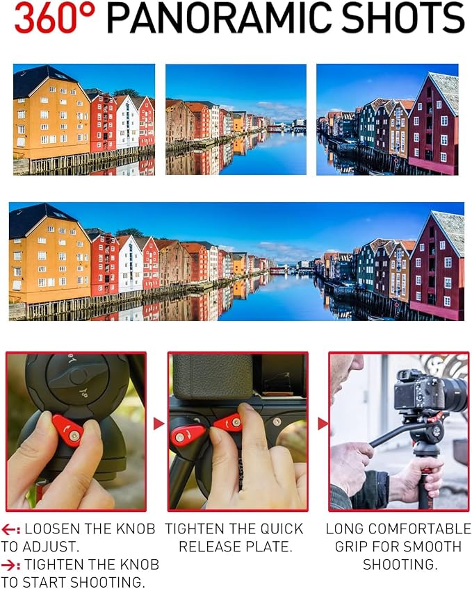 IFOOTAGE Cobra 3 Monopod with Pedal C180F-P with Fulid Head K5S,Carbon Fiber Monopod for Camera,DSLR,Minipod Base-P Pedal Lock Design Tripod,Payload up to 17.6lbs/8KG,Max. Height 71"/180cm - Image 8