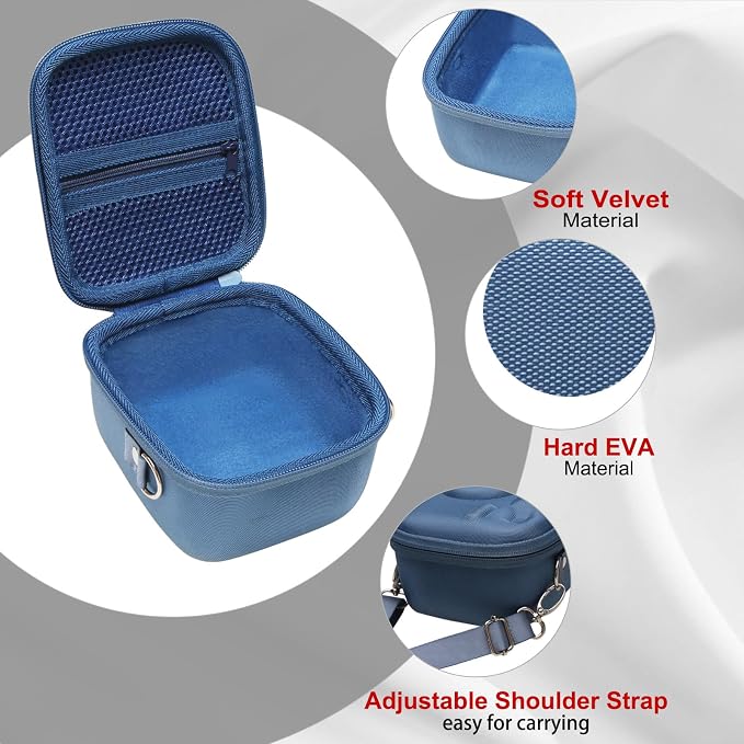 LTGEM Case Compatible with Fujifilm Instax Mini 13/12 Instant Camera, Blue | Fits Instant Camera 11/10/9/8/7/7+ and FUJIFILM Instax Mini Instant Flim with Shoulder Strap, Case Only - Image 4