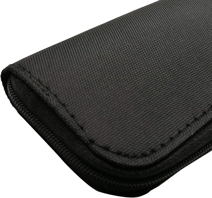 Memory Card Carrying Case - Suitable for Micro SD, Mini SD and 4X CF, Card Holder Bag Wallet for Media Storage Organization (Black) - Image 5