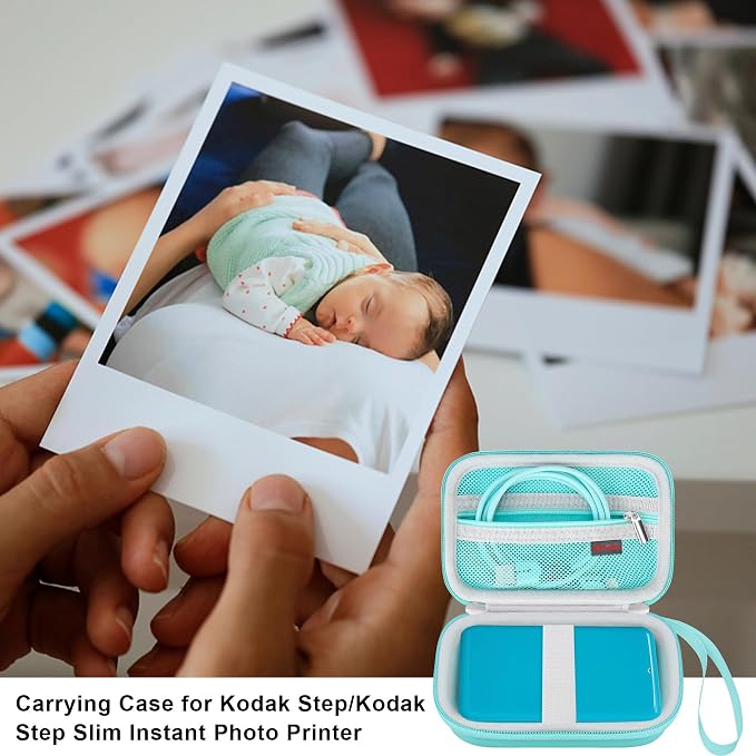 Elonbo Camera Carrying Case for KODAK Step Instant Smartphone Photo Printer | KODAK Step Portable Mini Color Wireless Mobile Printer Hard Travel Bag, Instant Color Picture Printer Storage Holder, Green - Image 7