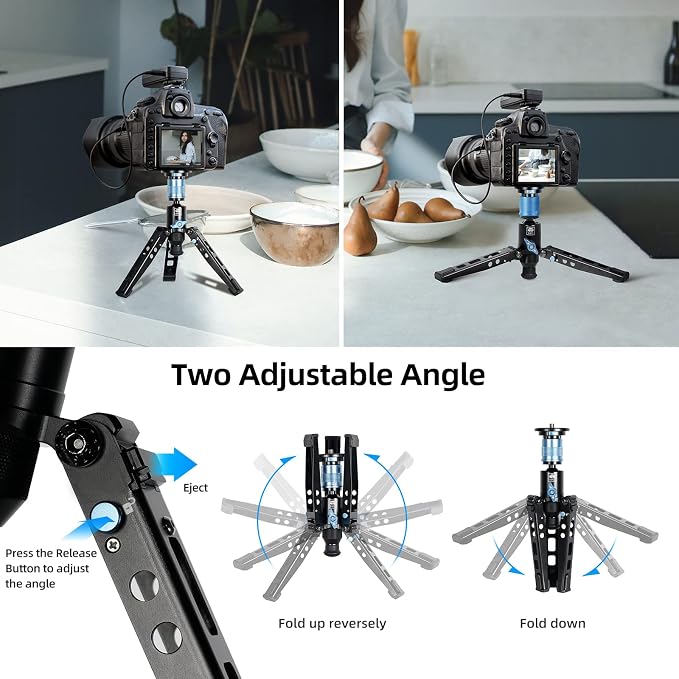 SIRUI AM-404FL Aluminum Camera Monopod with Feet, Removable Base | 74.8" Height, 26.4LB Load, 360° Panning, 4-Section, Canon, Nikon, Sony, DSLR, Mirrorless Camera - Image 9