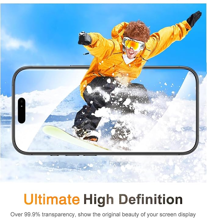 Wiaocit Tempered Glass Screen Protector for iPhone 16 Pro | 3+3 Pack, 9H Hardness, Camera Lens Protector, Installation Frame, Bubble Free, Case Friendly - Image 7