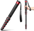 Camera Monopod, C-777L 36mm Tube Carbon Fiber Monopod with Walking Stick Handle, Portable Compact Lightweight for DSLR Cameras Travel, Max Load 40lbs by Manbily