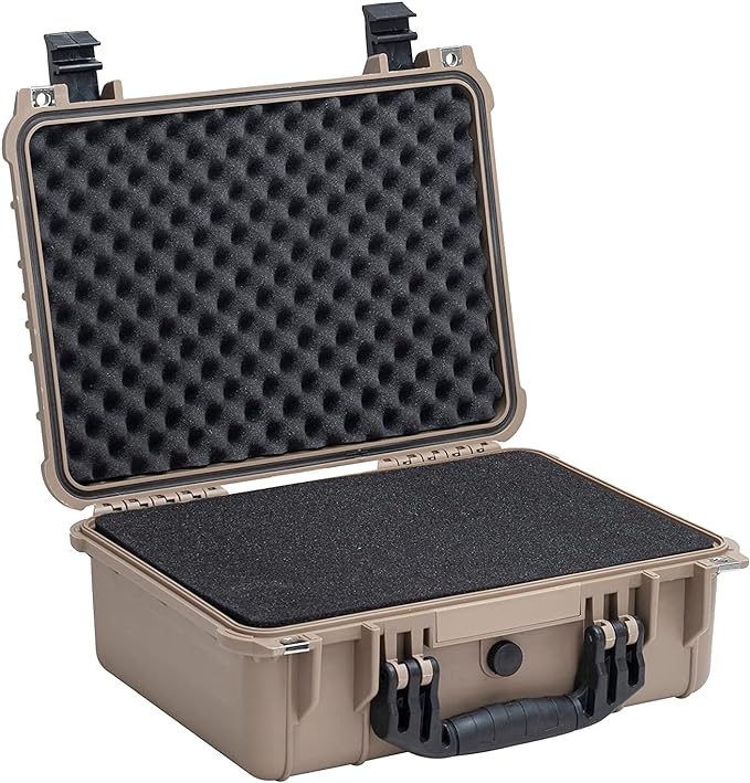 MEIJIA All Weather IP67 Waterproof Hard Camera Case,Hard Protective Case,Hard Case with Customizable Foam,Fit Use of Drones,Camera,Equipments,Pistols(Desert Tan,15.98x12.99x6.85inches) - Image 3