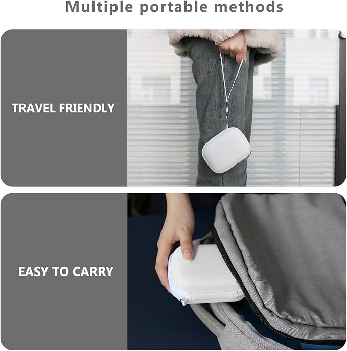 Computer Memory Card Readers Organizer Case Compatible with SD Card Reader, USB C SD Card Reader, TF Card, Micro SD Card, Portable Memory Card Accessories Storage Bag Travel Case, White - Image 6