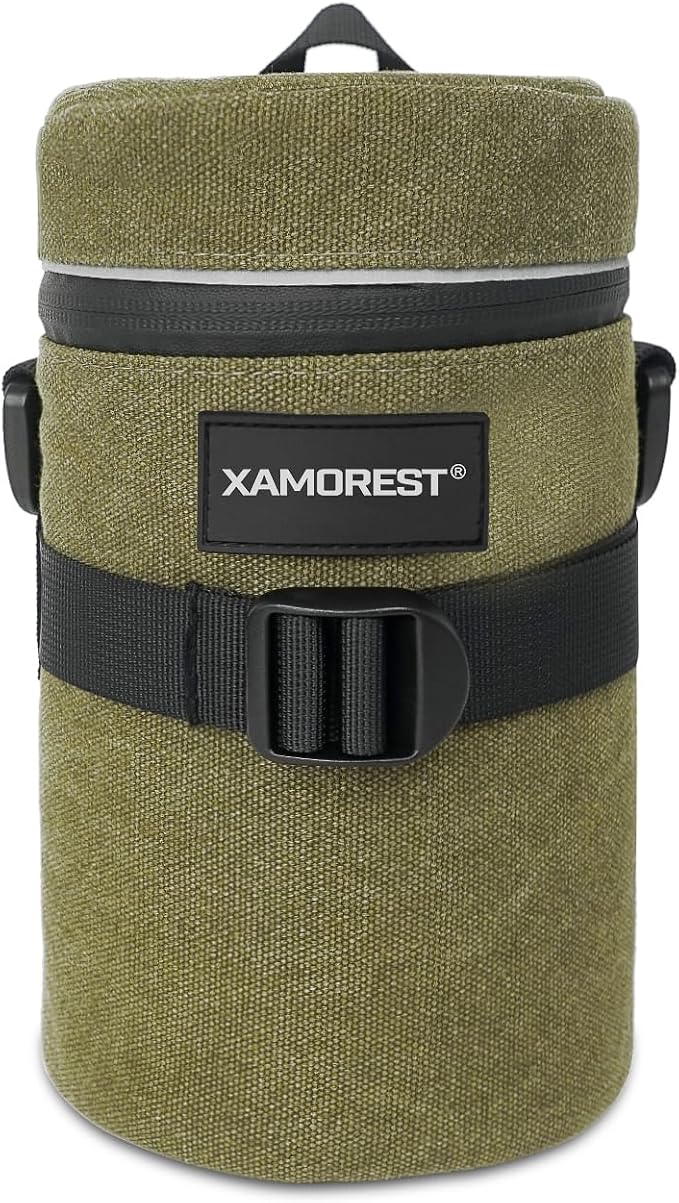 Camera Lens Case Lens Bag Compatible (4.13" x 7.28"(Canvas, Green)) - Image 2