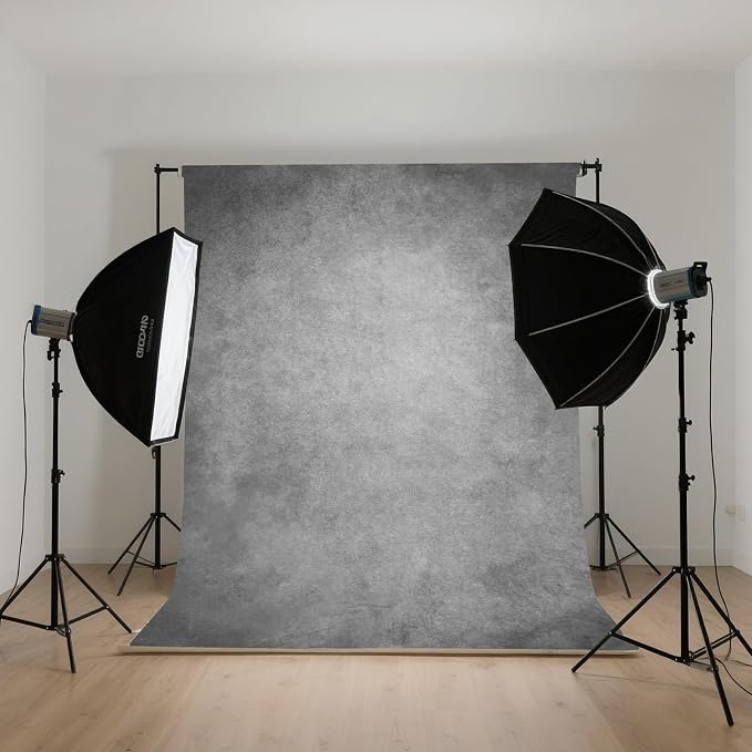 Grey Photography Backdrops for Photoshoot, Abstract Fabric 3x5ft | Vintage Studio Photo Backgrounds, Non Reflective, Easy to Use, for Portrait, Headshot, Product - Image 6