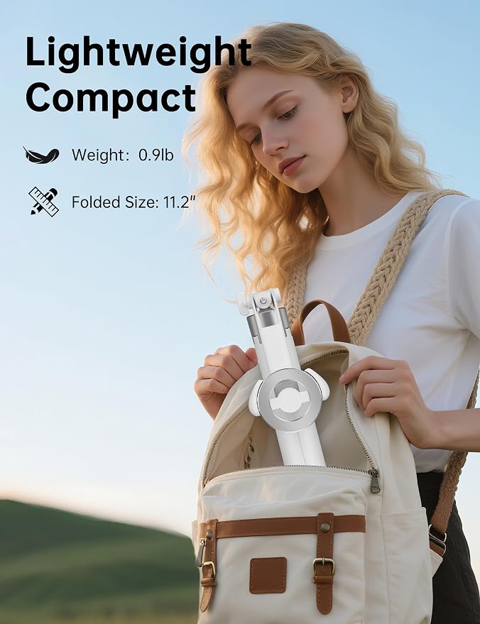 70" Magnetic Tripod for iPhone Magsafe, Extendable Selfie Stick Tripod | Rechargeable Remote & Magnetic Holder, 360° Rotatable Cell Phone Tripods Stand for Video Recording & Content Creation - Image 8