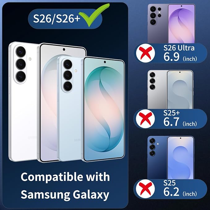 Dengduoduo 3 Pack Camera Lens Protector for Samsung Galaxy S26 / S26+, Tempered Glass Camera Protector Back Lens Cover, Ultra HD, 9H Hardness, Anti-Scratch, Case Friendly[No Affect on Night Shots] - Image 2