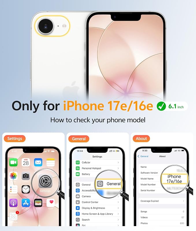 FNTCASE for iPhone 17e/ iPhone 16e Case, Fit for Magsafe, Screen Protector | Translucent Matte Magnetic Back, 14FT Military Grade Drop Protection, Shockproof Protective Phone Cover, Desert Gold - Image 2