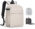 K&F CONCEPT Camera Backpack, DSLR/SLR/Mirrorless Photography Camera Bag | 14in Laptop Compartment & Rain Cover, 600D Fabric for Travel & Daily, Men & Women, Dual-Mode Detachable Dividers, White, B19 by KFCONCEPT