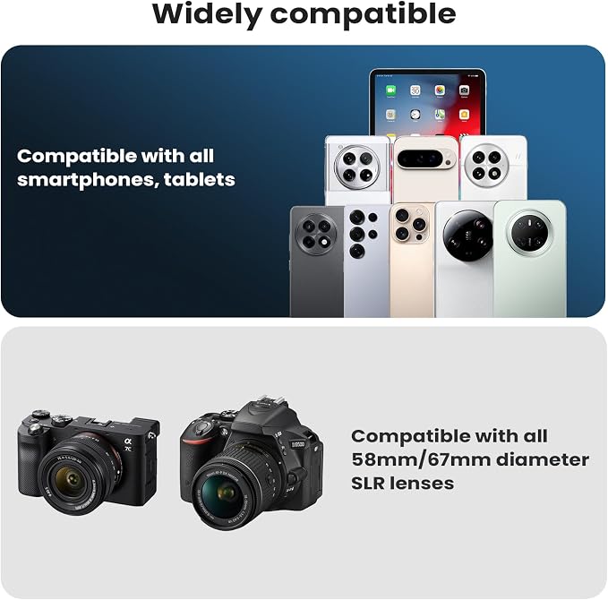 67mm CPL Filter for Phone/DSLR, HD Circular Polarizing Filter | FMC-Coated Lens Attachment with Universal Clip & 58-67mm Camera Adapter Ring for iPhone 17/16/15/14/13/12 & Samsung - Image 4