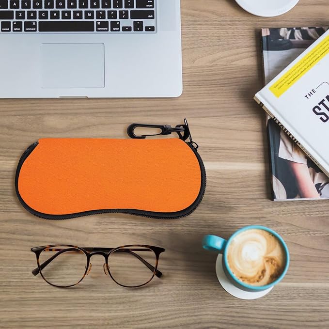 MoKo Sunglasses Soft Case Ultra Light Neoprene Zipper Eyeglass Case for Men Women - Image 7
