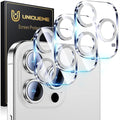 UniqueMe for iPhone 16 Pro/16 Pro Max Camera Lens Protector-Glitter Silver | 3 Pack-Drop Protection, Case Friendly, 9H Tempered Glass, Camera Cover Screen, Update New Version by UniqueMe