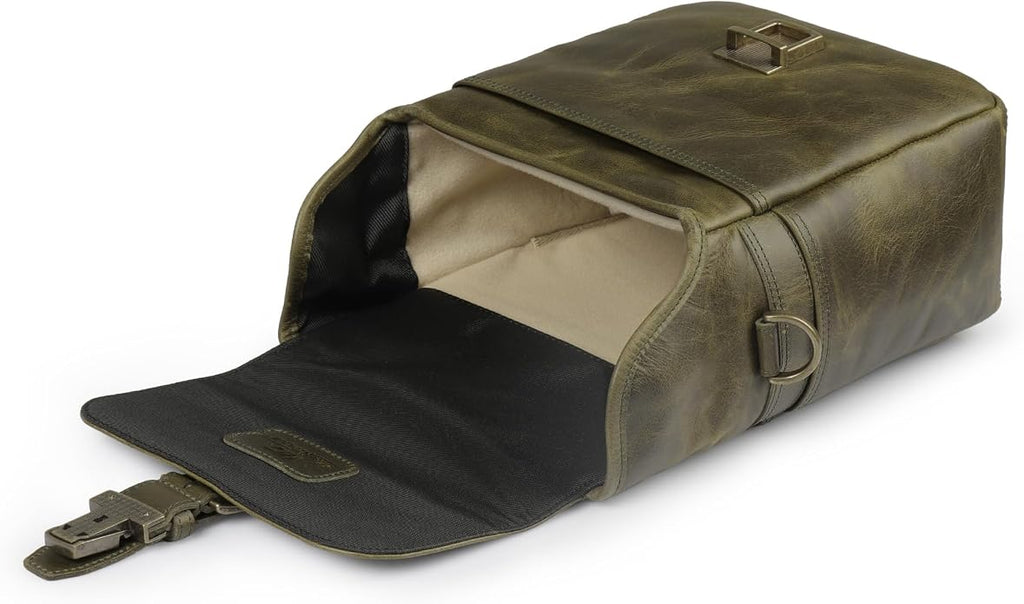 MegaGear Genuine Leather Camera Messenger Bag Mirrorless Portable electronic device cover - Image 8