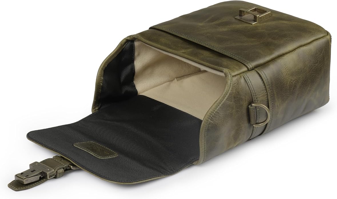 MegaGear Genuine Leather Camera Messenger Bag Mirrorless Portable electronic device cover - Image 8